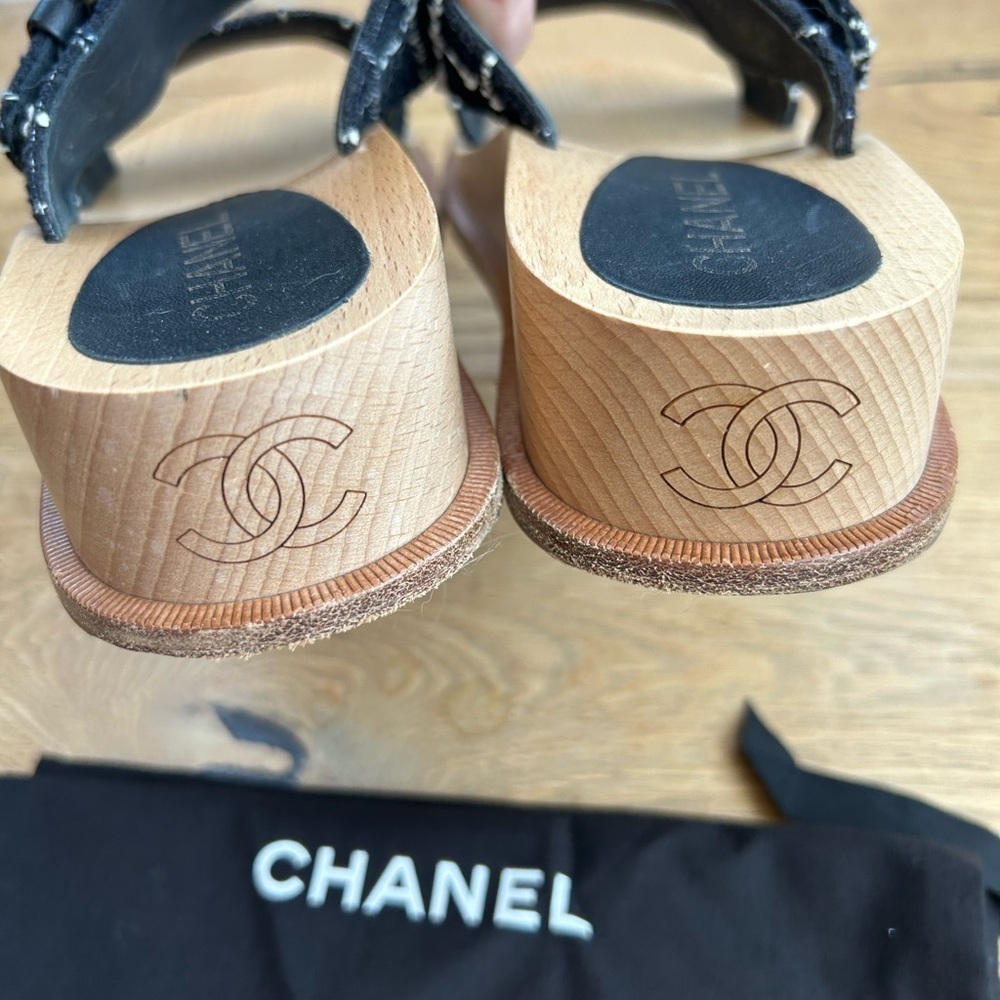Chanel Tweed Sandals - Picture 6 of 11